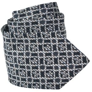 Missoni Vintage‎ Men's 100% Silk Designer Necktie ITALY Brown White Floral Grid